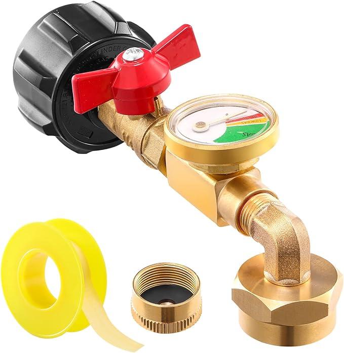 🔥HOT SALE 49% OFF🔥Top-Rated Propane Refill Elbow Adapter with Tank Gauge