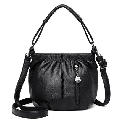 👜 ¡50 % DE DESCUENTO AHORA! 🎀 Bolso de mano informal de cuero plisado: cuero suave, estilo versátil y correa ajustable para el hombro ✨