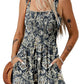 ⏰Hot Sale 50% Off💃Women's Summer Square Neck Sleeveless Loose Casual Short Smocked Romper✨