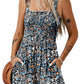 ⏰Hot Sale 50% Off💃Women's Summer Square Neck Sleeveless Loose Casual Short Smocked Romper✨
