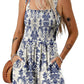 ⏰Hot Sale 50% Off💃Women's Summer Square Neck Sleeveless Loose Casual Short Smocked Romper✨