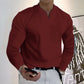 Oferta de verano-49 % OFF🔥 ---Camiseta de algodón de manga larga de color sólido para hombre con bolsillo
