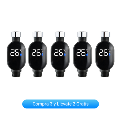 🚿 ¡COMPRA 2 LLEVA 1! 💧 Cabezal de Ducha con Indicador LED - Muestra la Temperatura del Agua con Colores, Fácil Instalación y Ahorro de Energía 🌈📦