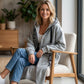 Sudadera larga con capucha para mujer