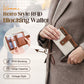 Cartera de cuero con bloqueo RFID para mujer