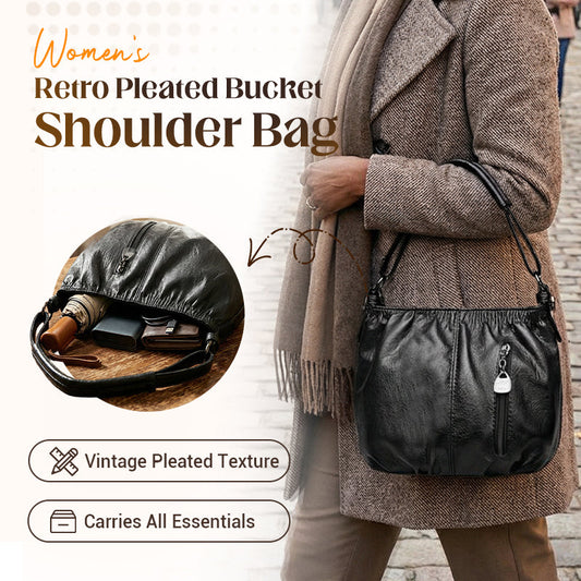 👜 ¡50 % DE DESCUENTO AHORA! 🎀 Bolso de mano informal de cuero plisado: cuero suave, estilo versátil y correa ajustable para el hombro ✨