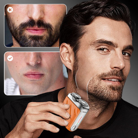 🔥2025 HOT SALE🔥Portable Rotary Dual Ring Electric Shaver