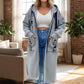 Sudadera larga con capucha para mujer