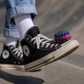 Pelota antiestrés de punto multicolor tipo «hacky sack» (6,35 cm de diámetro)