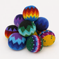 Pelota antiestrés de punto multicolor tipo «hacky sack» (6,35 cm de diámetro)