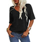 💖2025 Summer Hot Sale💥Women's Solid Color V-Neck T-shirt