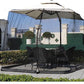 🚩Envío gratuito🌞Sombrilla de jardín multifuncional con mosquitera, resistente al viento y a la lluvia, y que protege del sol