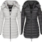 Winter women's mid-length padded jacket warm  hooded jacket【FREE SHIPPING】