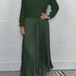 🥰2026 NEW HOT SALE🥰Vestido plisado de cuello redondo elegante y elegante de las mujeres