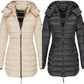 Winter women's mid-length padded jacket warm  hooded jacket【FREE SHIPPING】