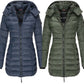 Winter women's mid-length padded jacket warm  hooded jacket【FREE SHIPPING】