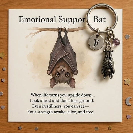🦇💖 ¡50% DE DESCUENTO! Llavero “Emotional Support Bat” — Súper Tierno & Motivacional 🔑✨ | ¡Producto Súper Vendido!🔥