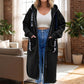 Sudadera larga con capucha para mujer