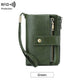 Cartera de cuero con bloqueo RFID para mujer