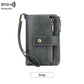 Cartera de cuero con bloqueo RFID para mujer