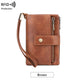 Cartera de cuero con bloqueo RFID para mujer