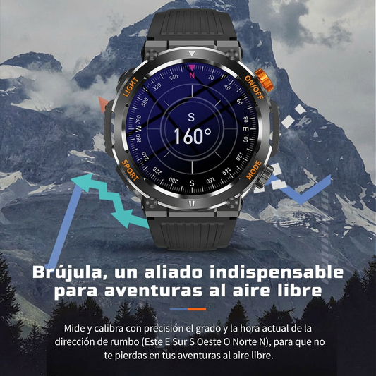 ⌚🔥 ¡50% OFF por Tiempo Limitado! Smartwatch Deportivo y para Exteriores Resistente al Agua – Ideal para Aventura y Ejercicio 💪🌧️
