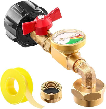 🔥HOT SALE 49% OFF🔥Top-Rated Propane Refill Elbow Adapter with Tank Gauge