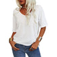 💖2025 Summer Hot Sale💥Women's Solid Color V-Neck T-shirt
