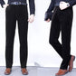 Pantalones Largos Rectos de Pana Elástica para Hombre