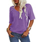 💖2025 Summer Hot Sale💥Women's Solid Color V-Neck T-shirt
