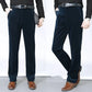 Pantalones Largos Rectos de Pana Elástica para Hombre