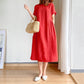 Loose Cotton And Linen Dress