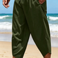 Pantalones capri tipo harén informales para hombre