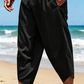Pantalones capri tipo harén informales para hombre