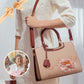 Women's Elegant Handbag with Peony Embroidery