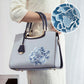 Women's Elegant Handbag with Peony Embroidery