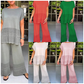 💕50% de descuento💕Conjunto de dos piezas de manga corta y pantalón de color liso para mujer