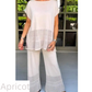 💕50% de descuento💕Conjunto de dos piezas de manga corta y pantalón de color liso para mujer