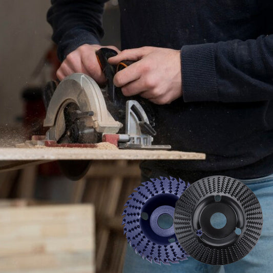 Disco abrasivo con puntas y dientes para tallado en madera