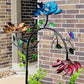 Simulated Flower & Butterfly Iron Ornament for Garden