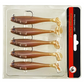 Jig Head Soft Fishing Lure with Paddle Tail - 5 PCS Set