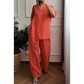 💥Ofertas especiales de verano: 50 % de descuento💥Conjunto de dos piezas informal y holgado para mujer con elegantes adornos de botones