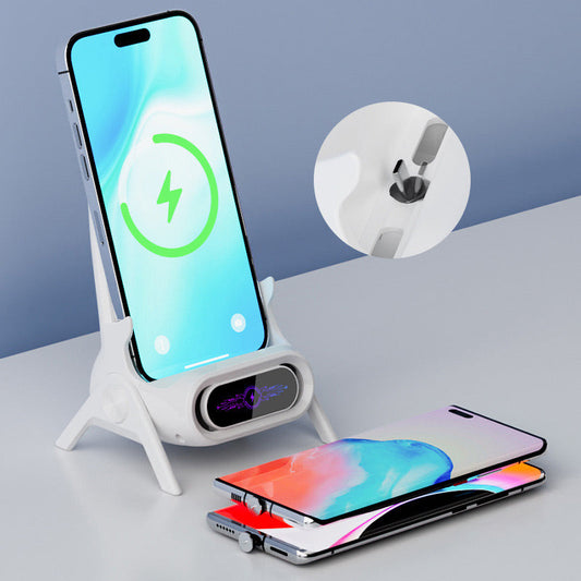 📱 50% DE DESCUENTO ! ✨ Soporte de Teléfono con Cargador Rápido Inalámbrico - Ajuste Universal y Rotación 360°, Ideal para Viajes u Oficina 🚗📦