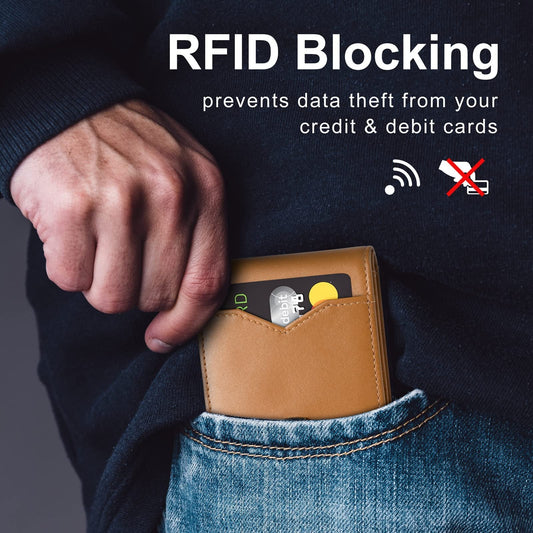 💼🛡️ ¡Mantén tus tarjetas seguras con estilo! Cartera RFID ultradelgada y elegante