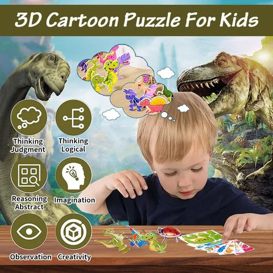 🔥Rompecabezas educativo de dibujos animados en 3D🧩