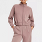 ✨Winter Offer💖Sleek Full-Zip Jacket & High-Rise Wide-Leg Sweatpants Set