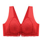 Women's Front-Clasp Lace Bra with Lift and Anti-Sagging Design