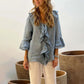 🌸2025 HOT SALE 50% OFF🌸Women's Ruffle Collar Blouse with Bell Sleeves