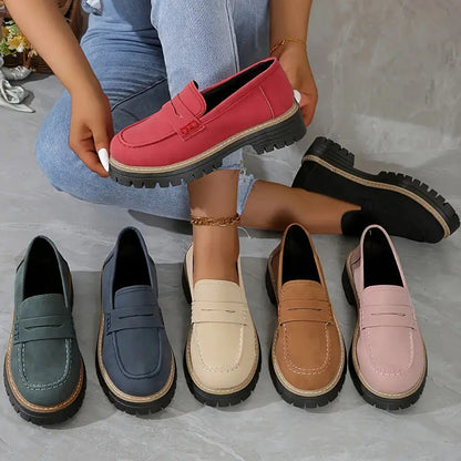 🔥On Sale -50% OFF🔥 Women's Comfortable Chunky Slip On Platform Loafers🥿