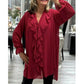 Women's Elegant Ruffled V Neck Blouse